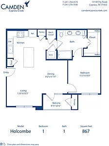 Floor plan Holcombe