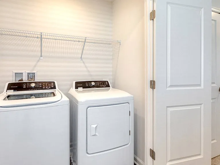 Full-size washer and dryer included