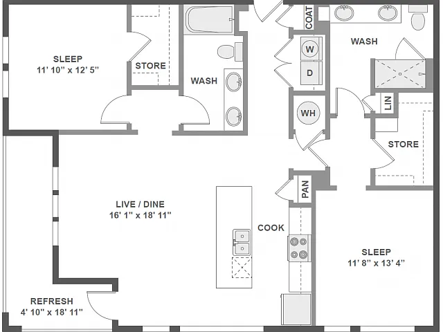 Floor plan Peachtree