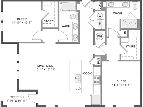 Floor plan Peachtree