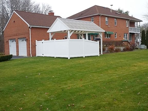 back yard private spa area