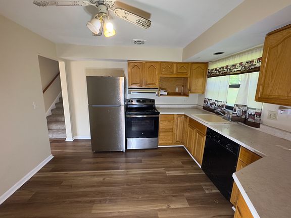 Kitchen with new flooring