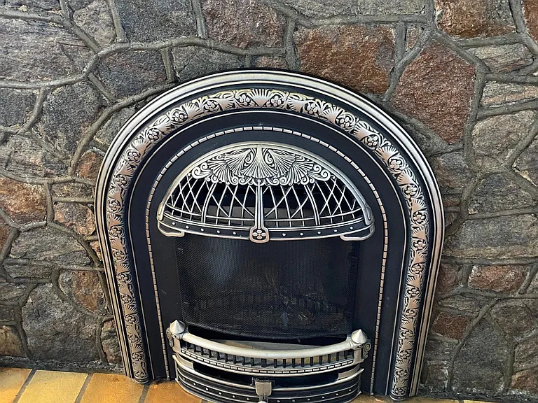 Gas-burning fireplace insert with remote control