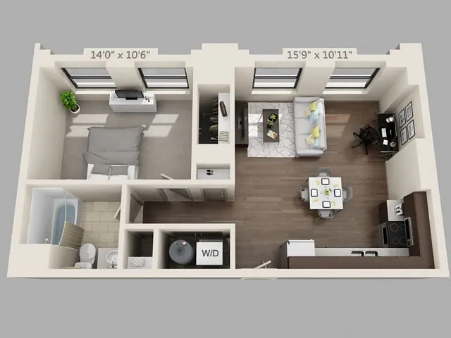 One Bed One Bath 820 sqft One Bed One Bath 820 sqft