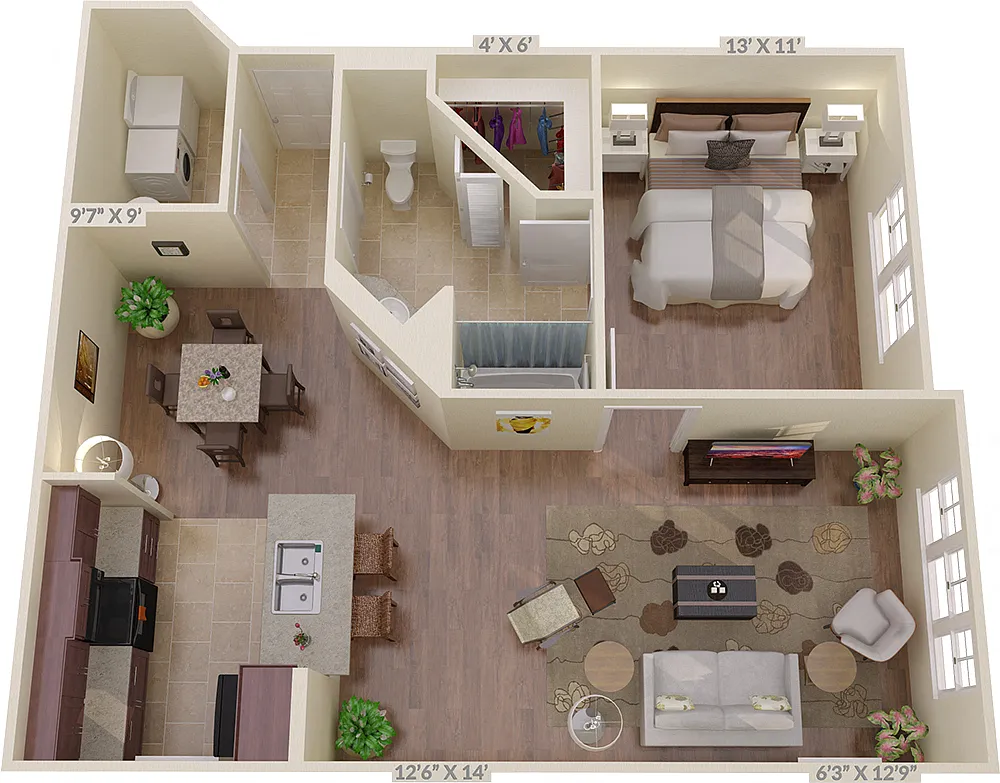Floor plan The Cloverleaf