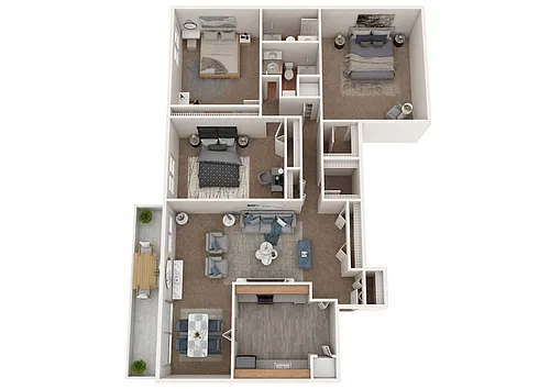 Floor plan LP 3 Br 2 Ba