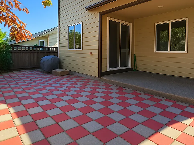Plenty of space for summertime in the backyard