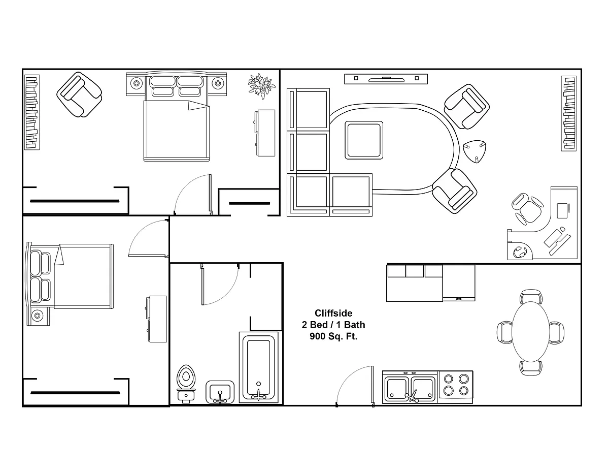 Floor plan 2 Bedroom