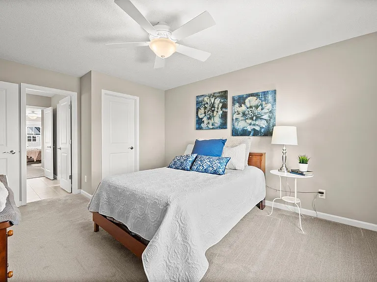 bedroom with jack/jill bath