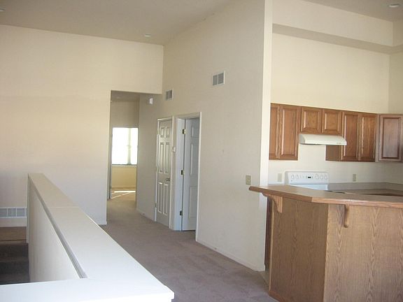 kitchen and hallway from living room
