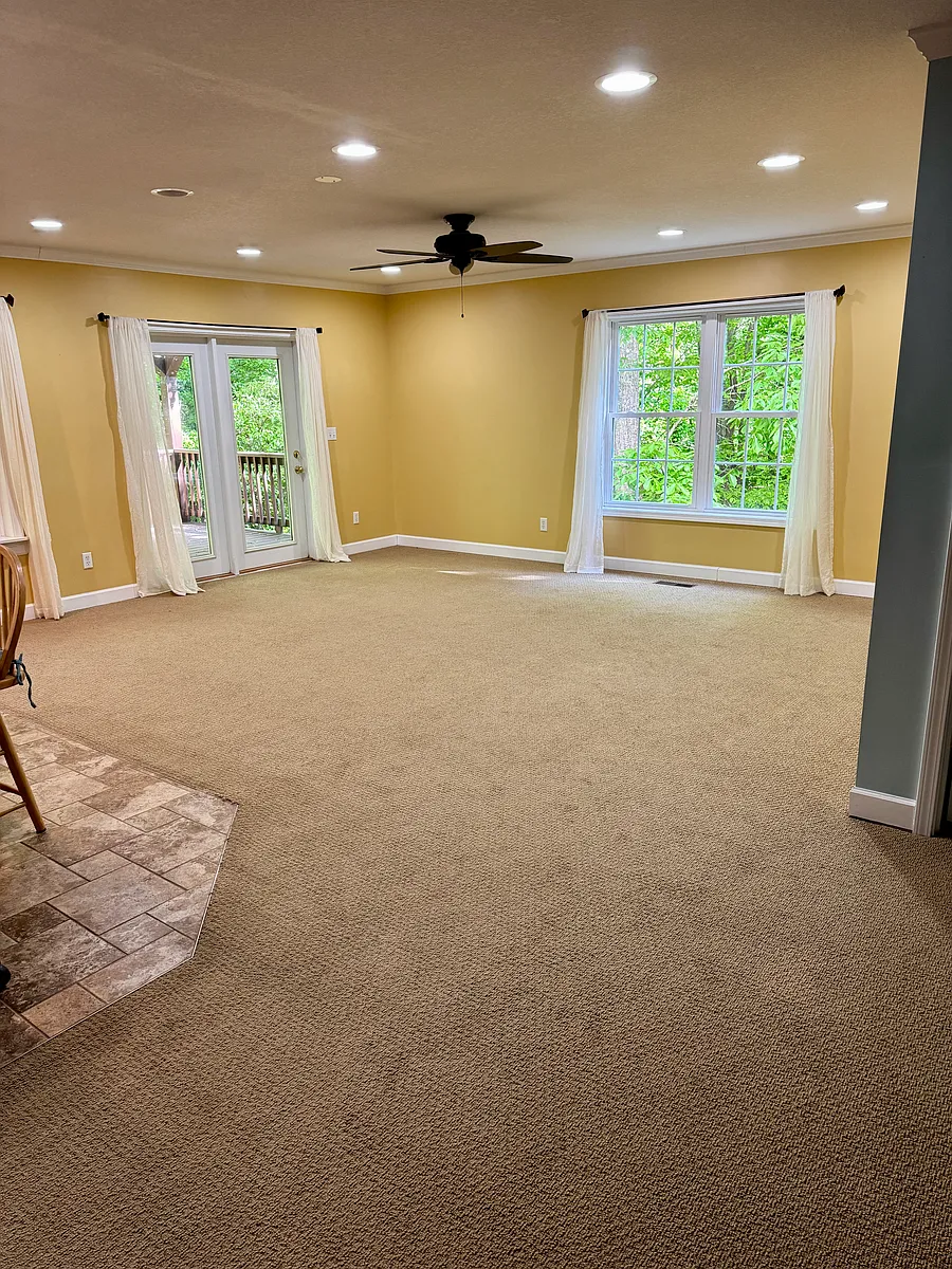 Large windows with curtains. Keep them or furnish with your own. - 153 Hillside Dr