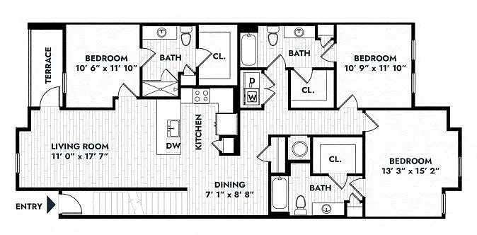Floor plan 3B