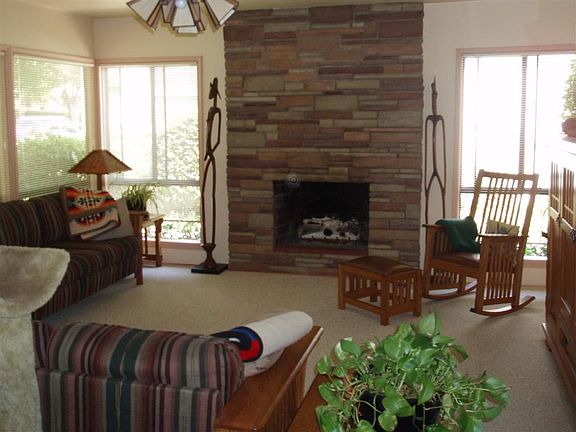 Living Room w/Brick Fireplace