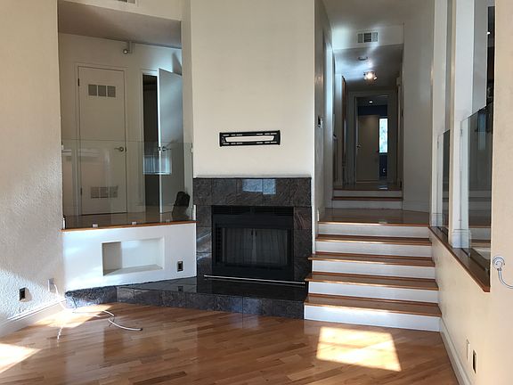 Living room with fireplace