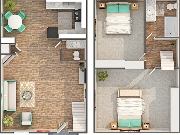 Villa | 2-Bedroom Floorplan Villa | 2-Bedroom Floorplan