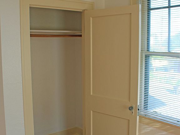 All three bedrooms offer closets.