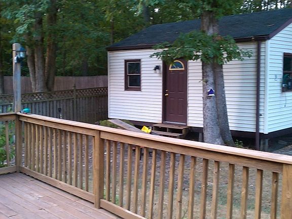 Deck and large shed