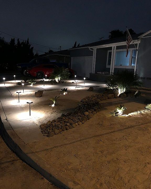 Night front yard 