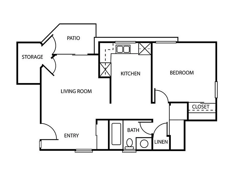 Floor plan 1 Bedroom