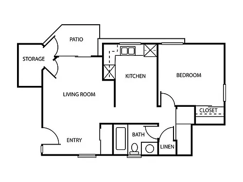 Floor plan 1 Bedroom
