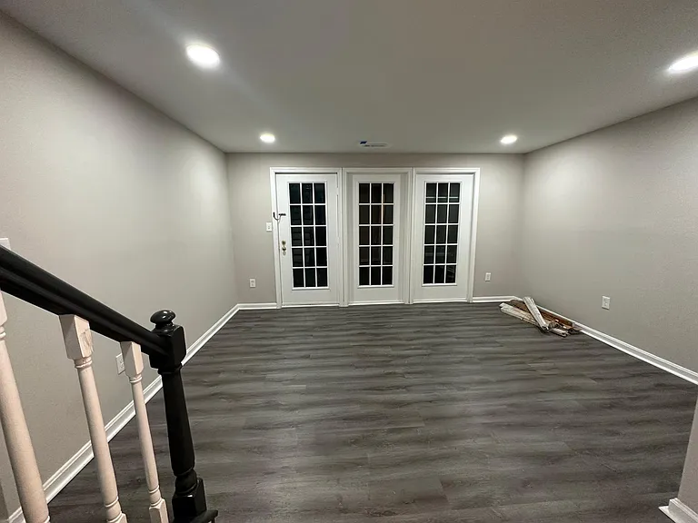 Basement room with walkout door and lot of sunlight all day