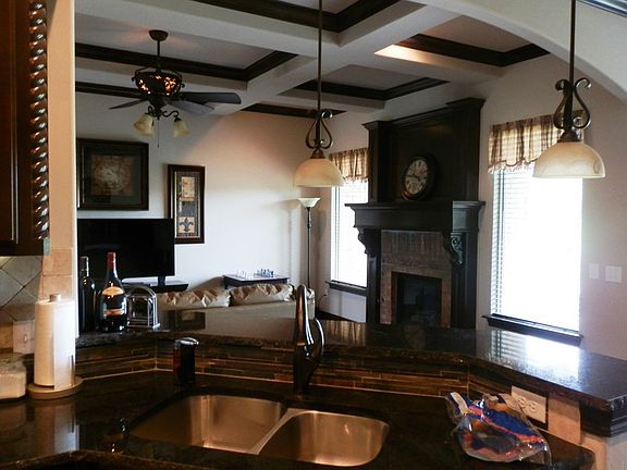 View of living room from the kitchen