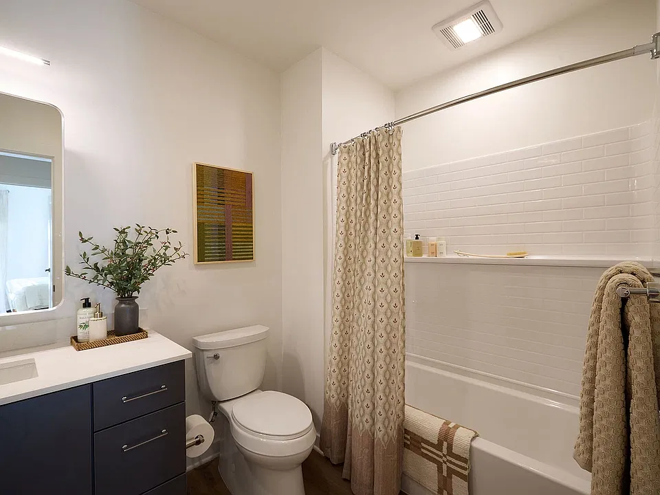 Elegant bathroom with modern fixtures