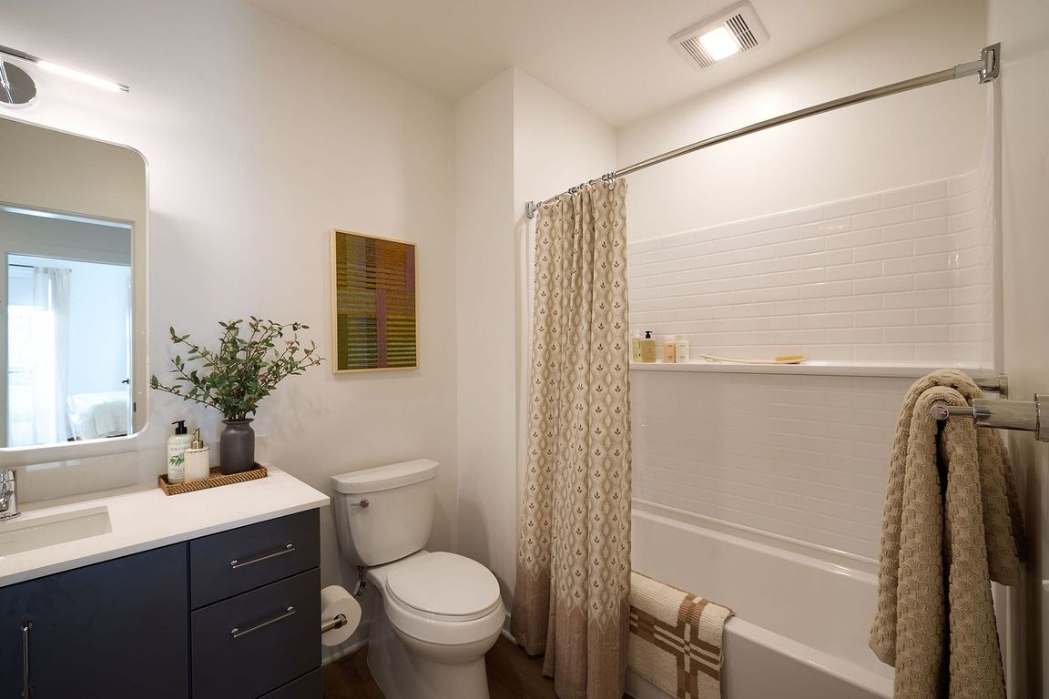 Elegant bathroom with modern fixtures
