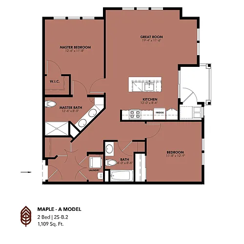 Floor plan Maple A Model