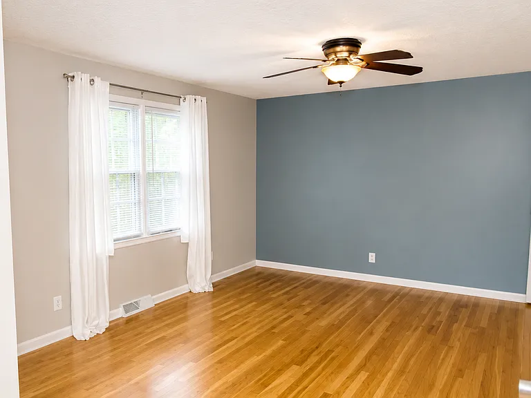 Large living room with hardwood floors