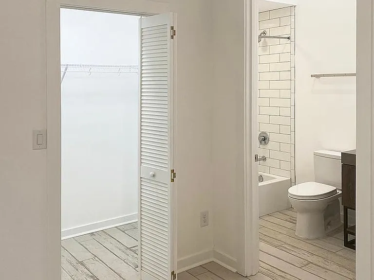 Bedroom, closet and bath.