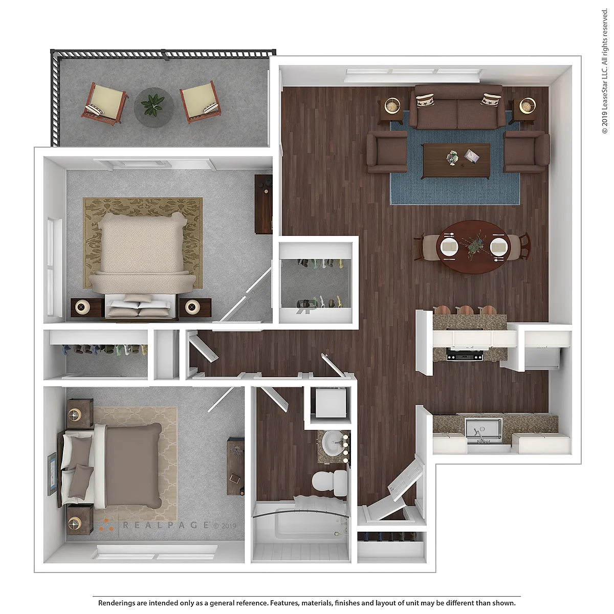 Floor plan Two Bedroom