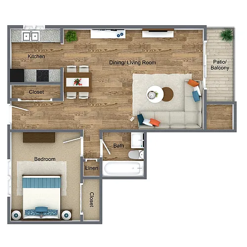 Floor plan One Bedroom