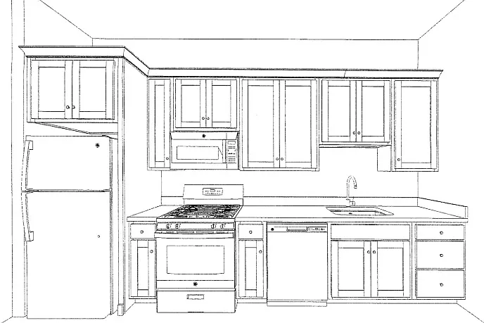 Actual kitchen layout (not installed yet)