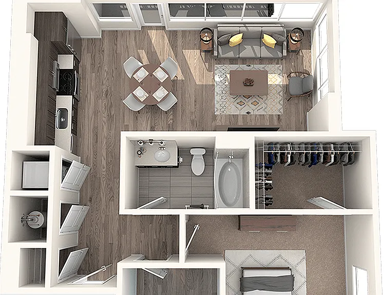A7 1 Bedroom, 1 Bathroom, 1 Den A7 1 Bedroom, 1 Bathroom, 1 Den