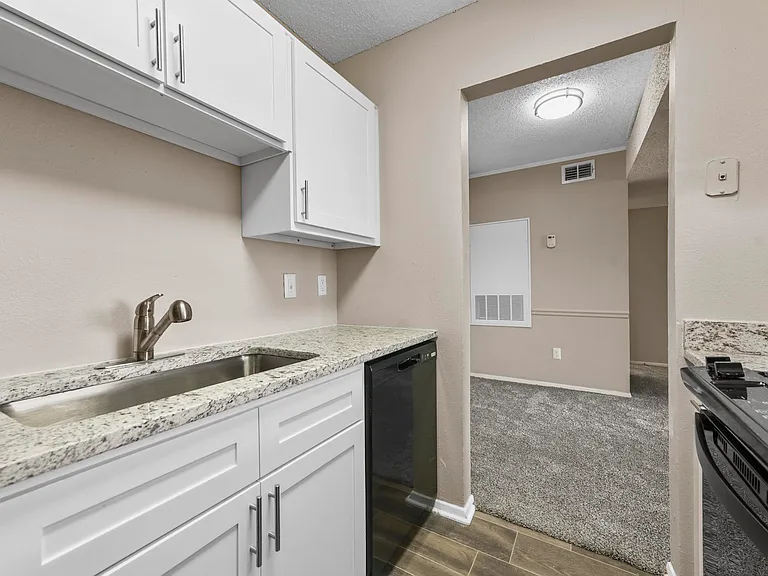 Updated kitchen with black appliances