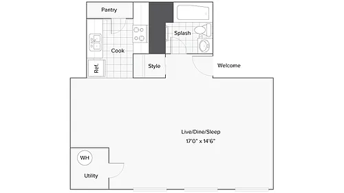 Floor plan Studio - Dean - Falmouth