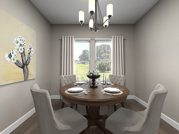 Gather the family for a home-cooked meal in the spacious dining area.