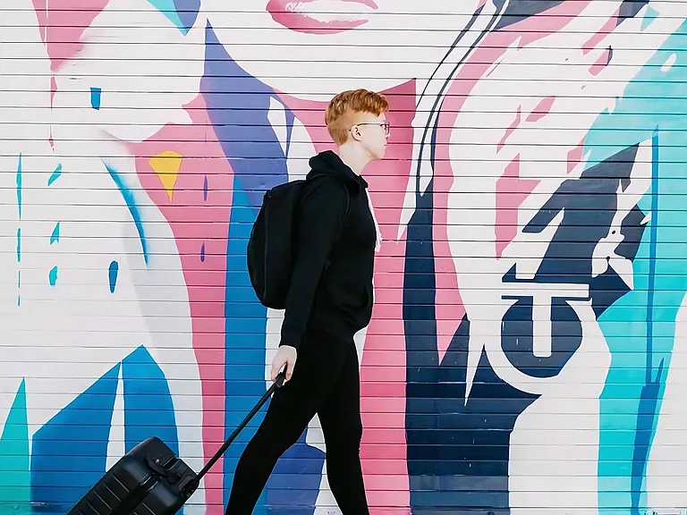 Vibrant Wall Mural in Walkable Neighborhood Near Anchor Riverwalk
