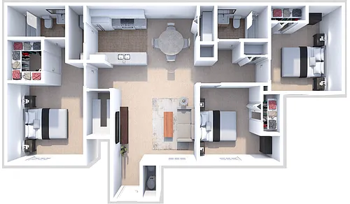 Floor plan 3 bed 2 bath