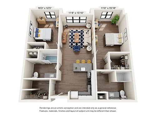 Floor plan 2 Bedroom
