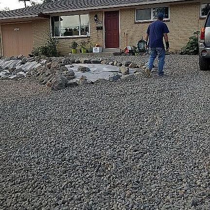 front under landscape constr