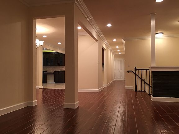 Looking down hallway