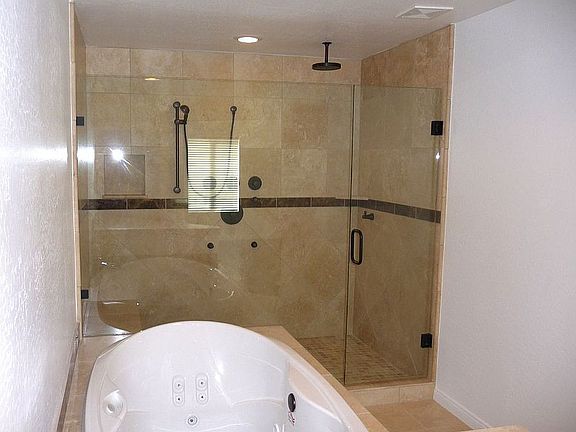 New shower, whirlpool tub