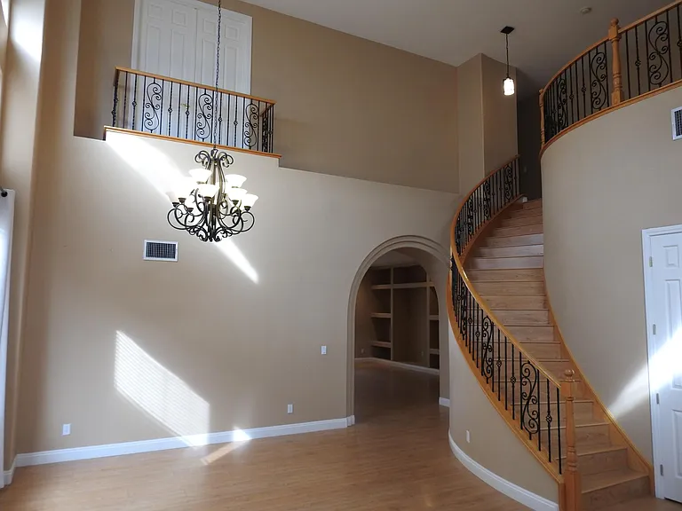 Living room and formal dining room