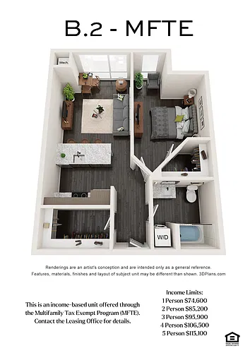 Floor plan B.2 - MFTE