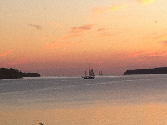 Tall Ship moored for evening