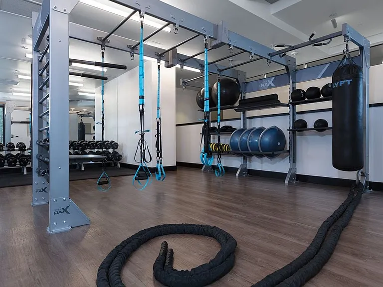 Fitness center with strength equipment