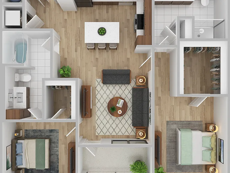 2 Bedroom | 2 Bath | 1200 SF 2 Bedroom | 2 Bath | 1200 SF