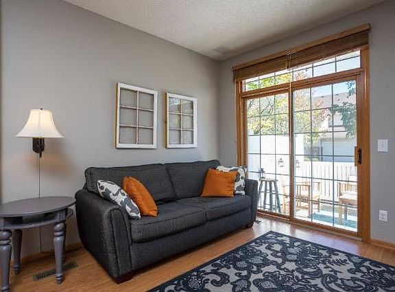 living room with fireplace